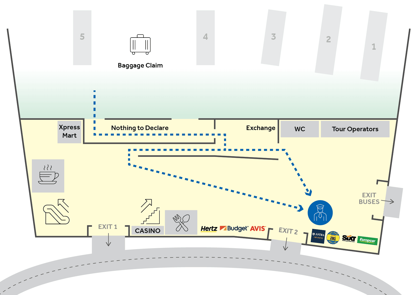 Larnaca Airport map
